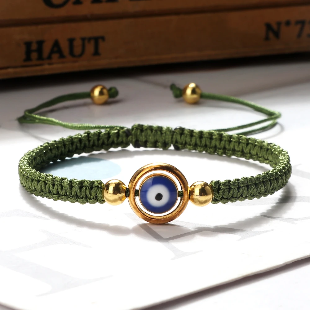 Женские и мужские браслеты на удачу черные белые красные плетеные из ниток