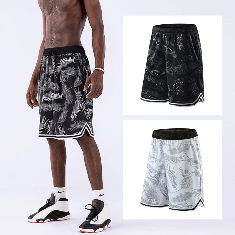 

Мужские спортивные шорты, летние баскетбольные пятиконечные брюки, дышащая быстросохнущая спортивная одежда, шорты для бега и фитнеса с двумя карманами