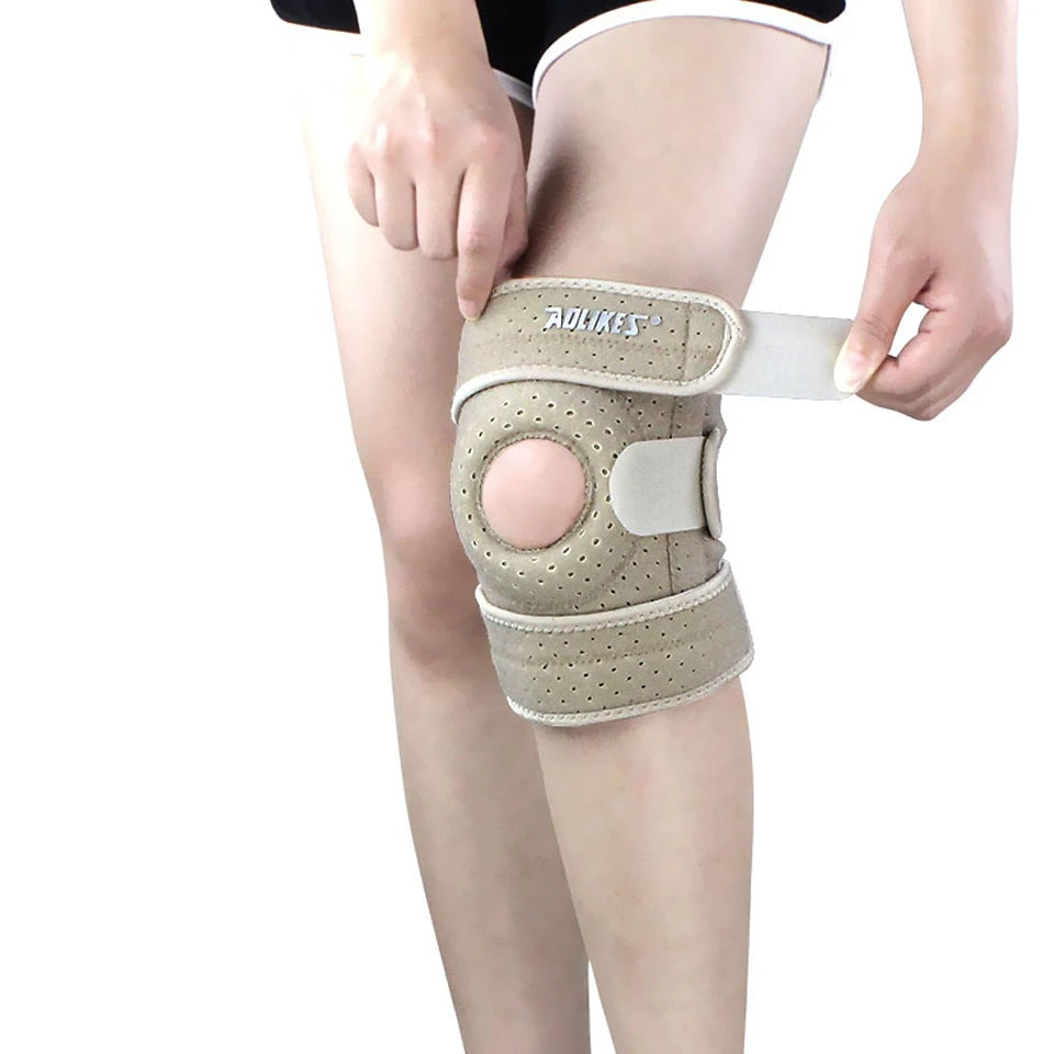 

1PCS Breathable Four Spring Knee Support Brace Kneepad Adjustable Patella Knee Pads Safety Sports Kneepad