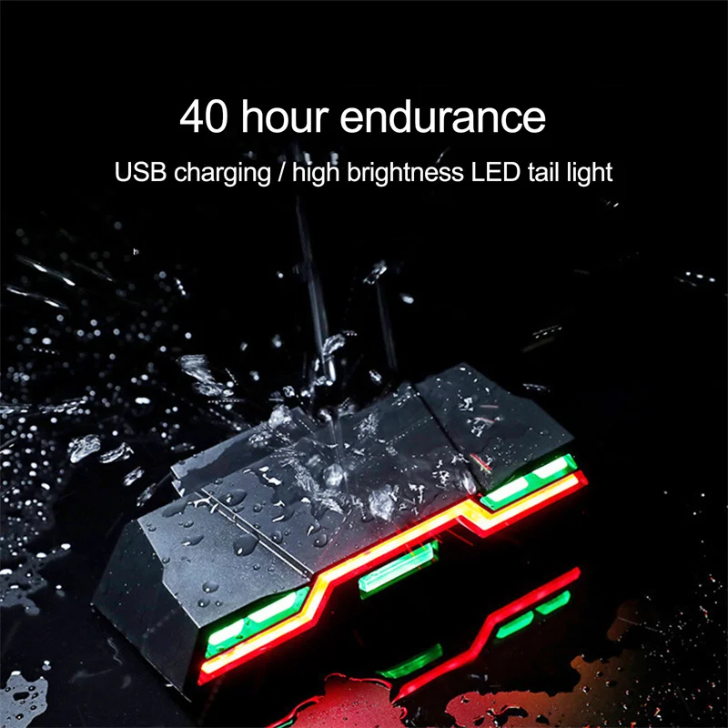 

Smart Bike Light Wireless Remote Control Cycling Turning Signal Warning Lamp