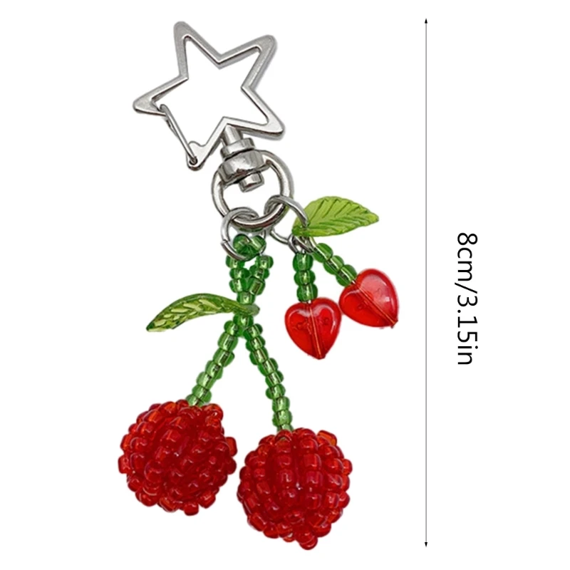Красочный ремешок для телефона милый брелок с подвеской в ​​виде вишни