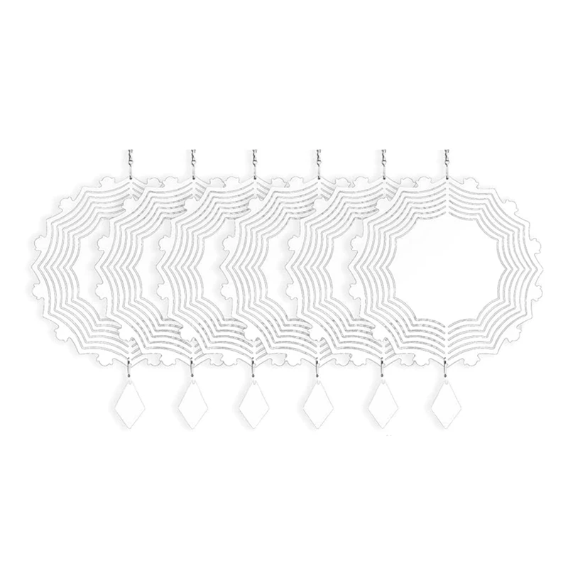 

6Pcs 10Inch 3D Double Spider Web Wind Spinners Blank For Indoor Outdoor Decoration