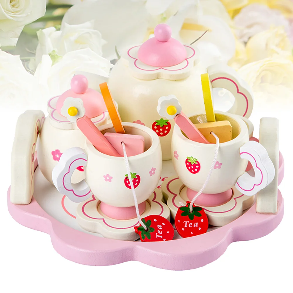 

Tea Setgirls Kids Little Party Play Porcelain Pretend Kitchen Just Wooden Toddlertiny Sets Accessoriestoys Homeminiature Teapot
