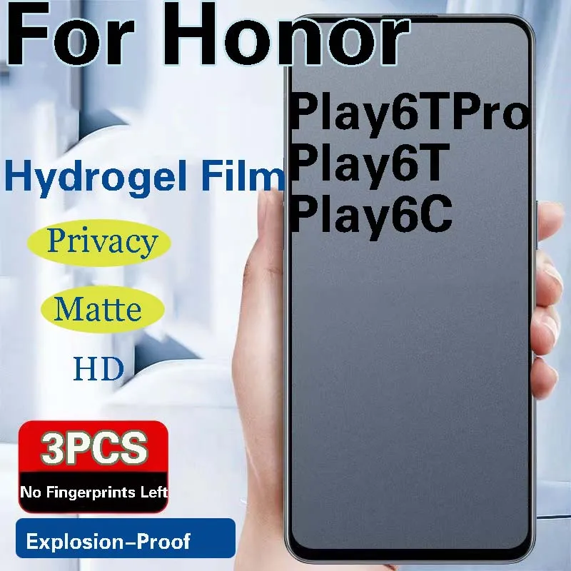 

Защитная пленка Play6TPro для Honor Play6T Pro Play6C матовая Гидрогелевая пленка Play 6TPro 6C покрытие мягкий HD Анти Подглядывание