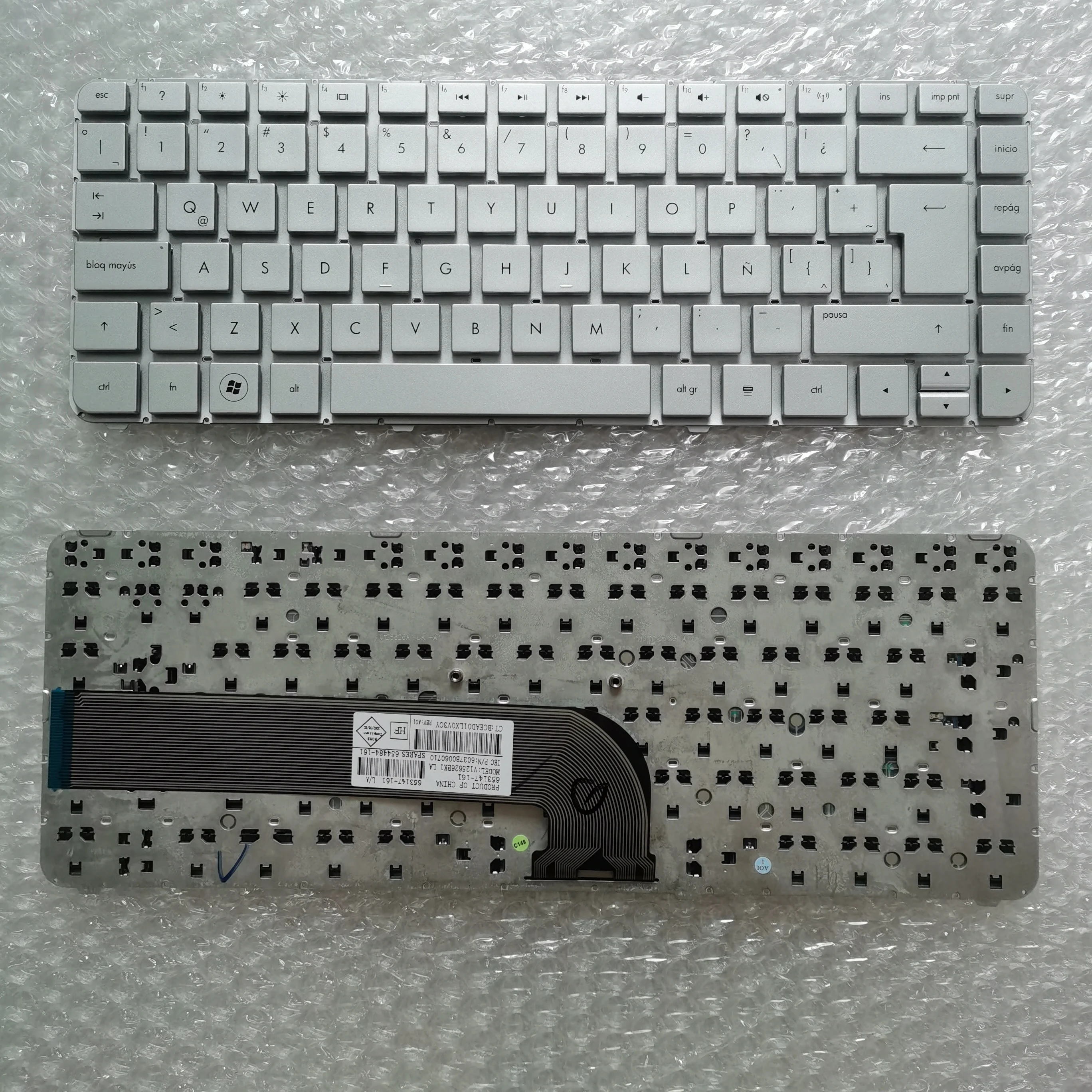 

XIN for HP DV4-3000 DM4-3000 DM4-3100 DV4-4000 Laptop Keyboard Silver Spanish