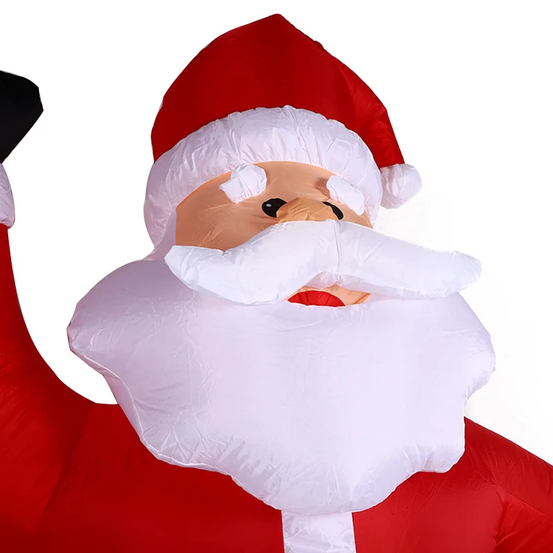 

2.4m Wave Inflatable Santa Claus Christmas LED Light-emitting Welcome Inflatable Santa Claus Inflatable Inflatable