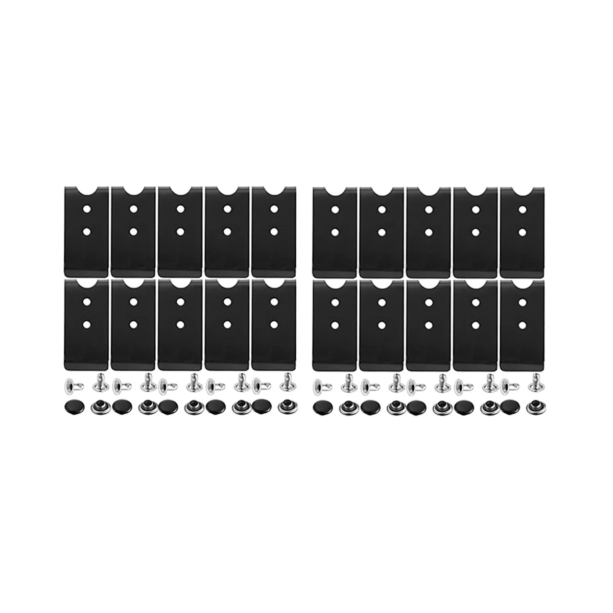 

20 шт., металлические зажимы для ремня, 20 пар заклепок для кожи