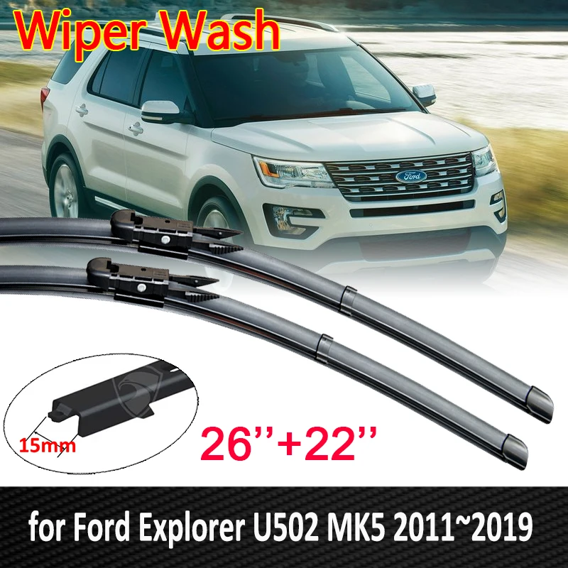 

Car Wiper Blades for Ford Explorer U502 MK5 2011~2019 2012 2013 2014 2015 2016 Front Window Windshield Car Accessories Stickers
