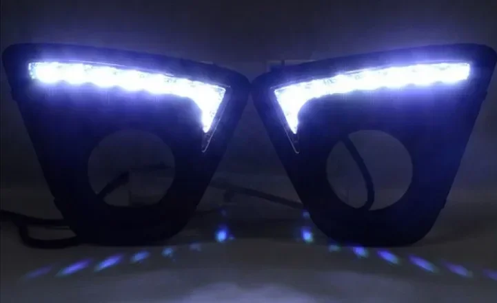 2 шт. 12 В светодиодные автомобильные дневные ходовые огни Drl с отверстием для