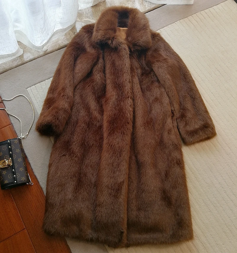 

Women real mink coats female mink fur coat genuine long fur coat ladies winter clothes oversize 6xl 5xl 7xl Imitation fur coats