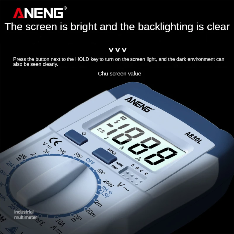 

ANENG Intelligent A830L Multimeter Multifunctional Multimeter Household Electrical Instruments Voltammeter