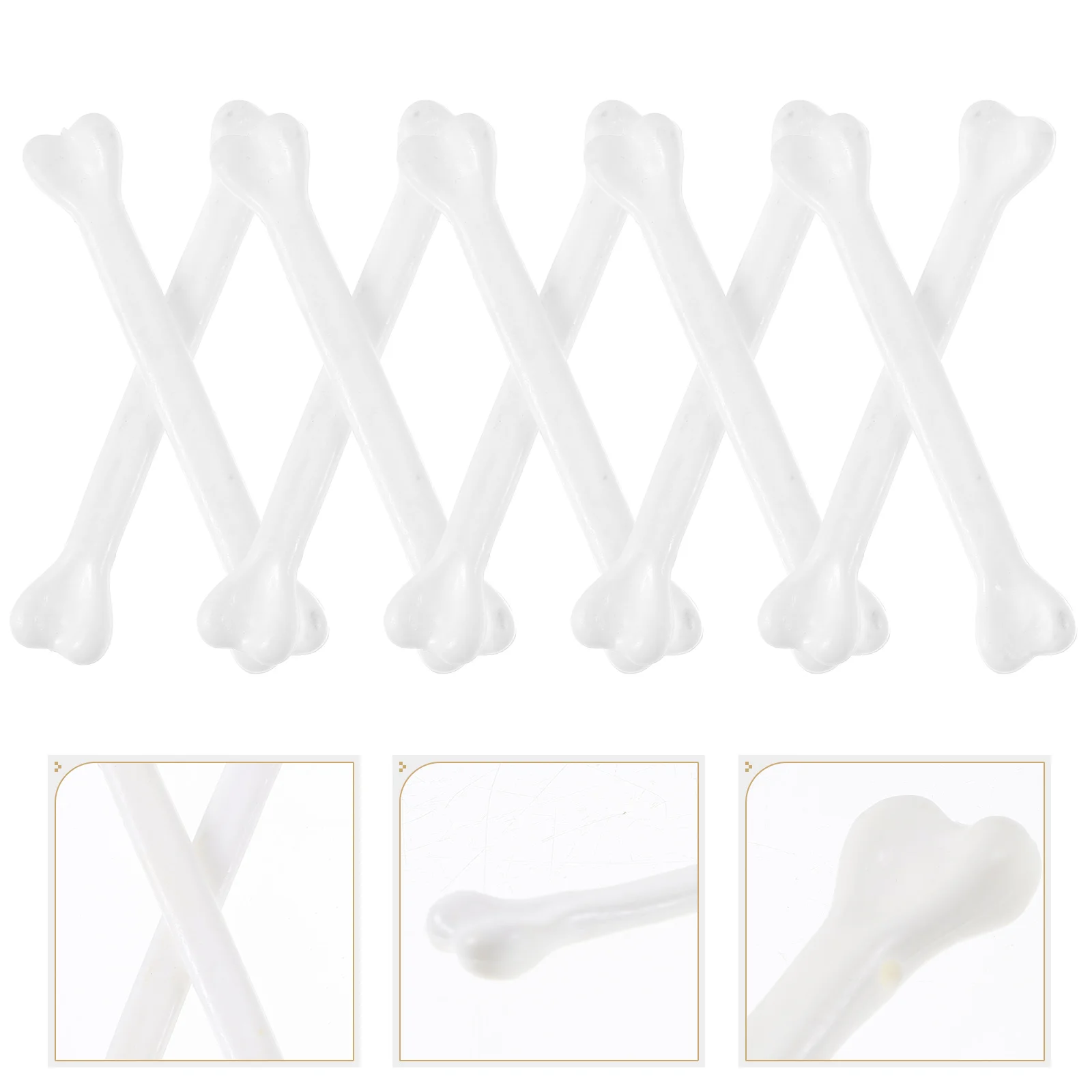 

10 Pcs Fake Halloween Bone Supply Decor Simulation Props Bones Decoration Plastic