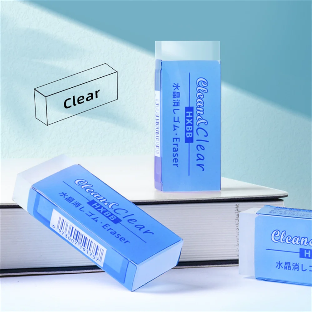 

1pcs Kawaii Transparent Eraser Pencil Eraser Scrap Portable Rubber Cute Erasers for Kids School Office Supplies Gift Stationery