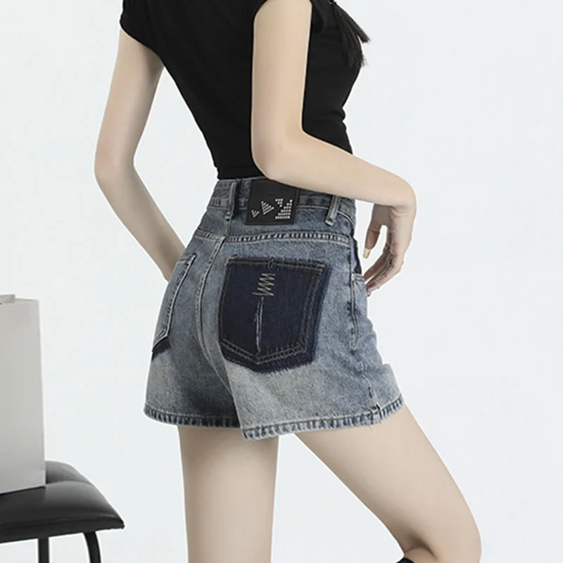 

Shorts Women Denim Vintage Summer Basic Simple All-match Hot Sale High Waist Shorts Leisure Ulzzang Ladies Streetwear