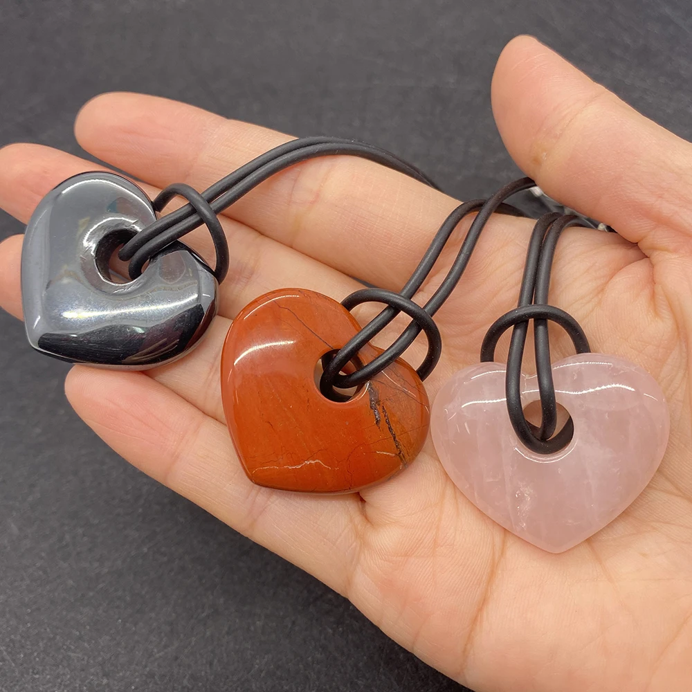 Оптовая продажа ожерелье из натурального камня Искусственный песчаник Розовый