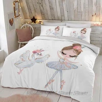ballet duvet cover bed sheet girls bedding set unicorn bedspread on the bed queen king double single 150x200 220x240 200x200