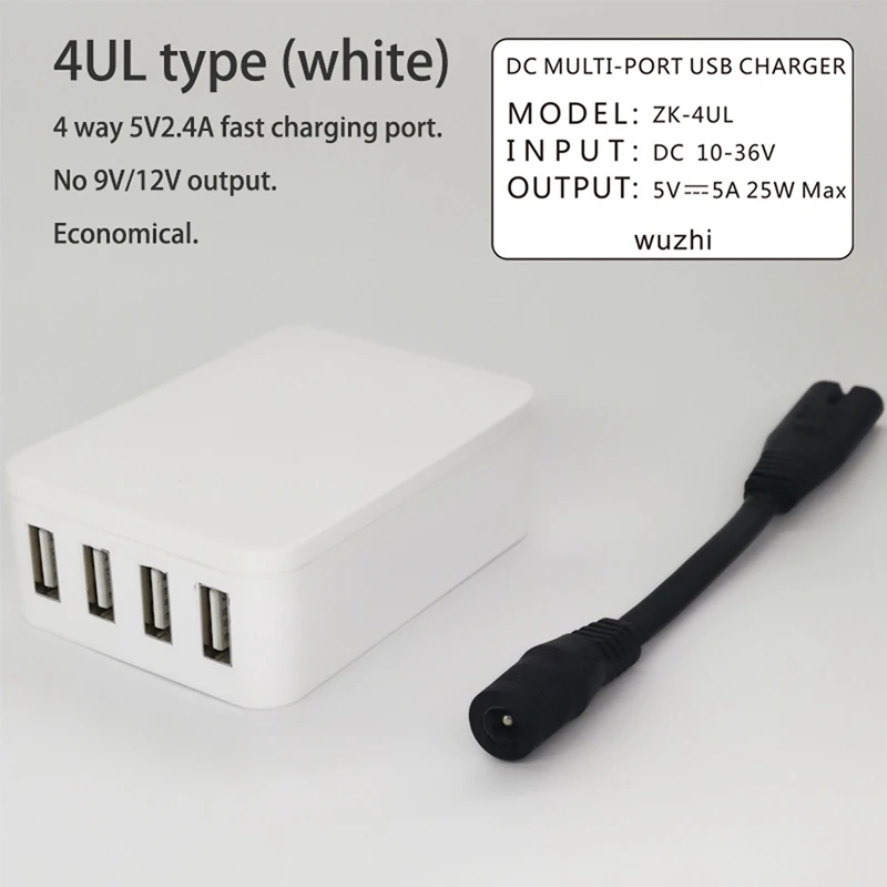 

DC 10-36VDC multi-port USB charger safe fast charging car marine AHS