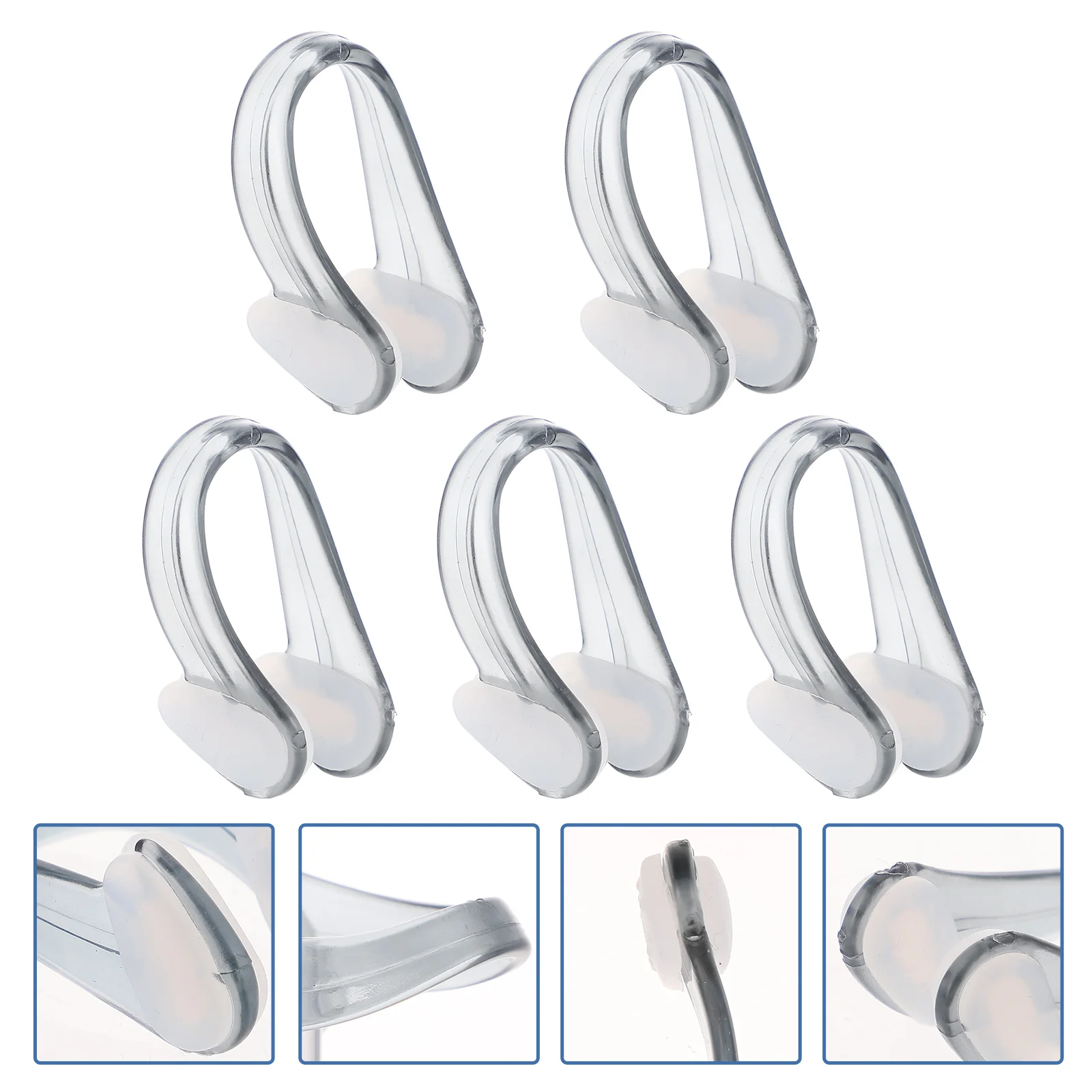 

5 Boxes of Professional Nose Plugs Convenient Swimming Plugs Portable Nose Clamps
