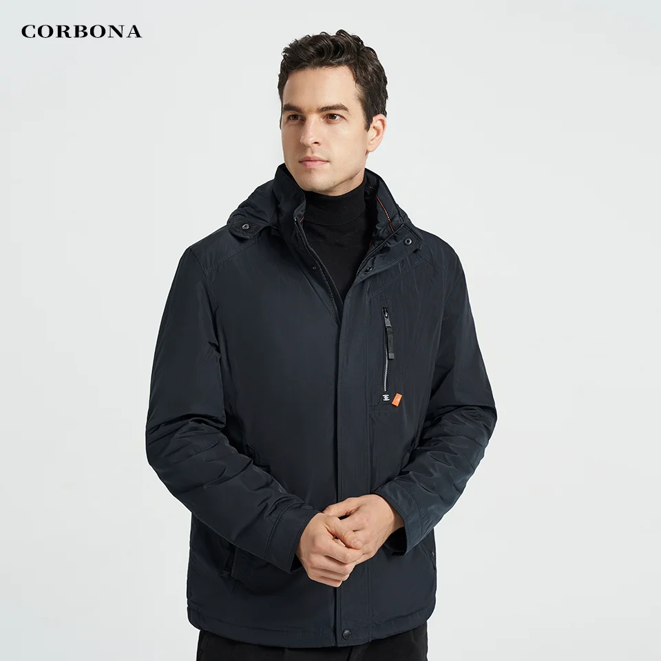 CORBONA 2022 New Arrival Autumn Winter Men Jacket Waterproof Multi-Pocket Outdoor Windproof Business Coat High Quality Parka