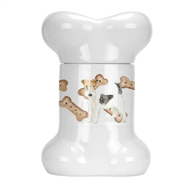 

CK2339BSTJ Fox Terrier Bone Shaped Treat Jar, , multicolor