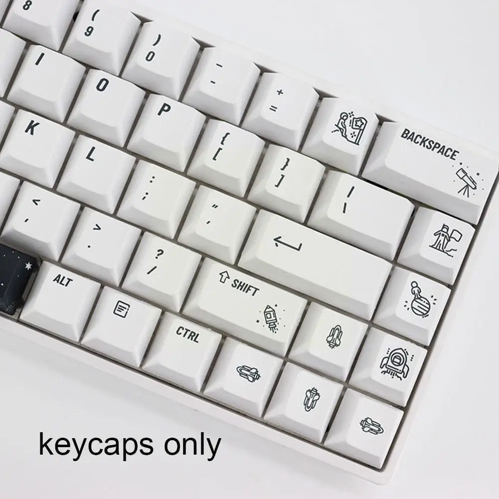 

140s Space Theme For 108 104 87 84 68 Mechanical Board Ergonomic Backlit Caps For Mx Mechani S5d0