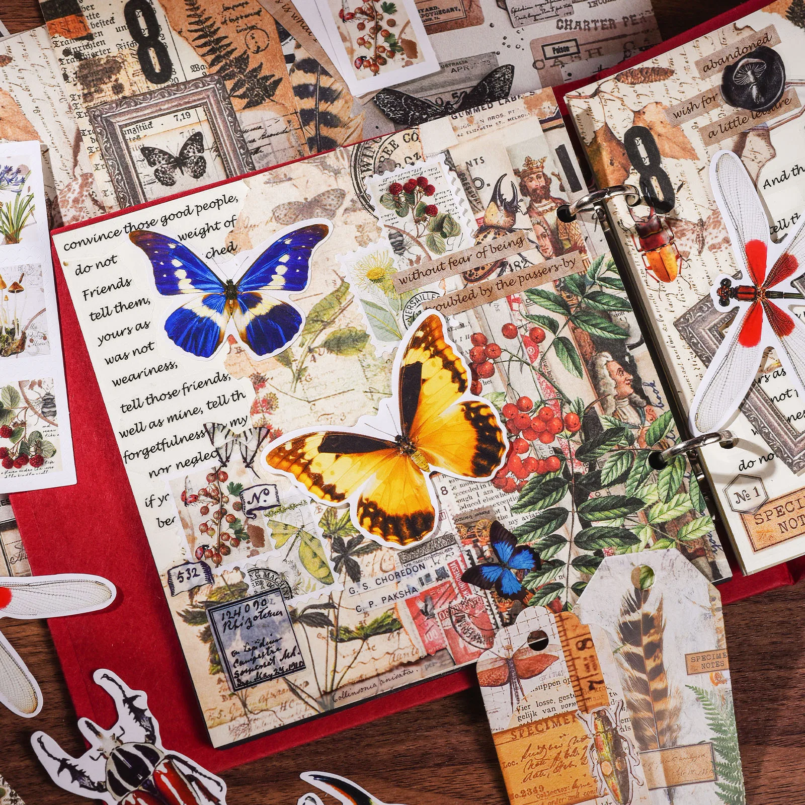 30 шт. винтажные бумажные наклейки с подложкой для ручного палатки скрапбукинга