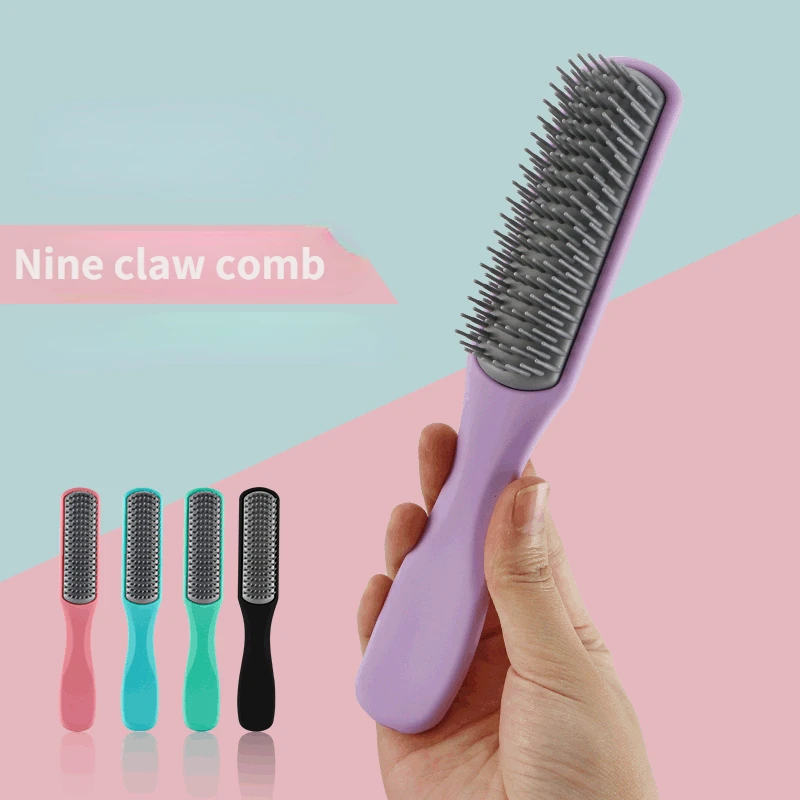 

Hair Scalp Massage Comb Nine Row Comb Detangling Hair Brush Barber Shop Salon Hairdressing Comb For Women Hair Care Styling Tool