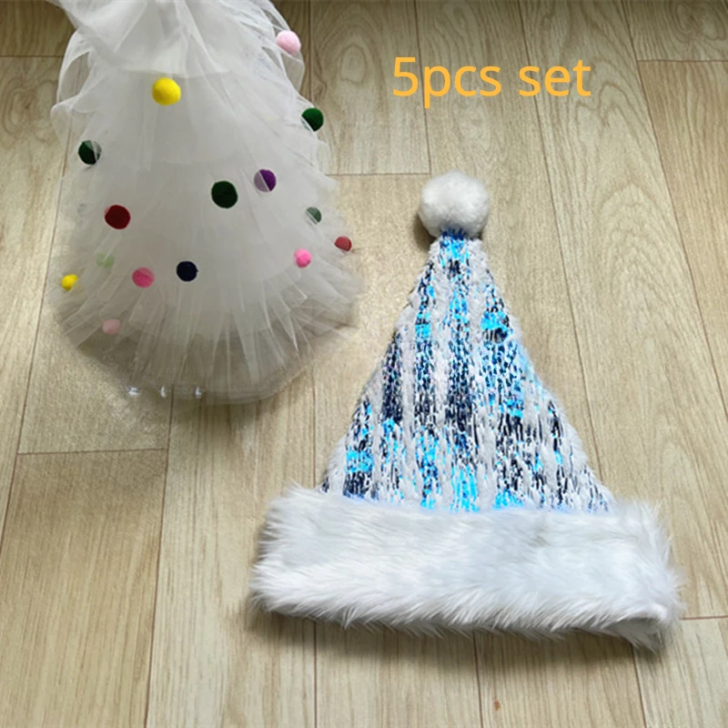 

New Adult Hanukkah Hat Christmas Hat Striped Sequins Plush Christmas Hat Christmas Decorations Available in Multiple Colors