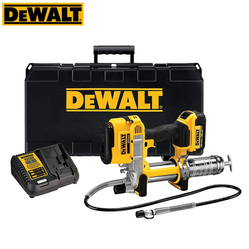 DEWALT DCGG571 18V Cordless Grease Gun Rechargeable Variable Speed High Voltage 10,000PSI Fast Electric Butter Machine Flexible