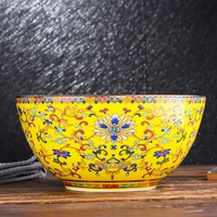ceramic household large soup bowl chinese ceramic ramen bowl large bowl bone china tableware instant noodle bowl soup plate