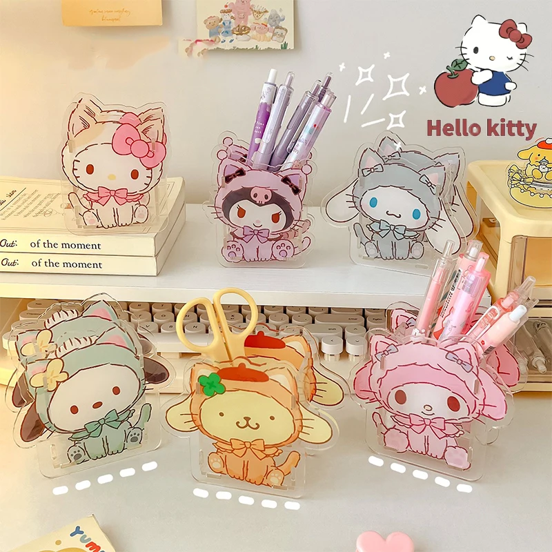 Милый акриловый держатель для ручек Sanrio прозрачный многофункциональный