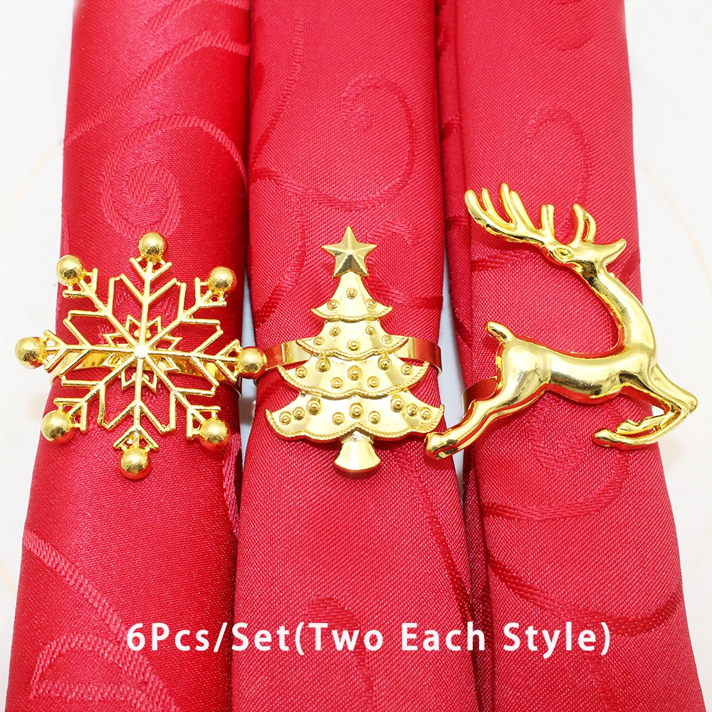 

Золотые кольца для салфеток Dvianna, набор из 6 штук