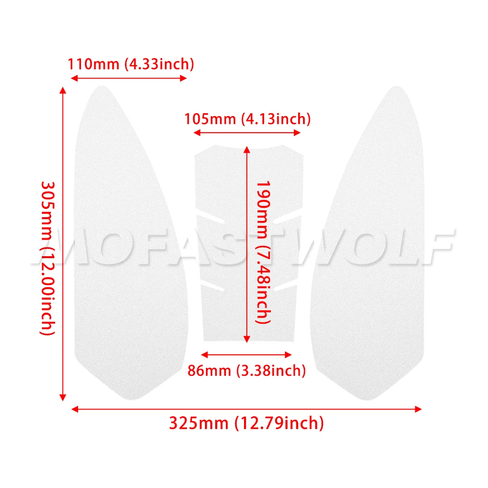 

Подходит для BMW S1000RR 2019-2023 S1000R 2021-2024 S1000 R RR мотоциклетные противоскользящие боковые наклейки на бак, наклейки на бак