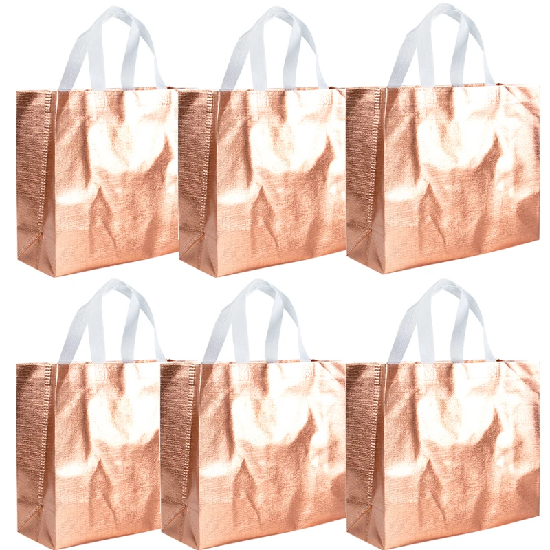 

6 шт. серебристые картонные подарочные пакеты Joy-enlife