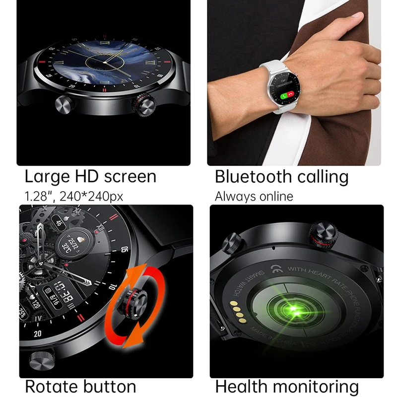 Новинка 2022 мужские умные часы с Bluetooth Смарт-часы функцией вызова спортивный