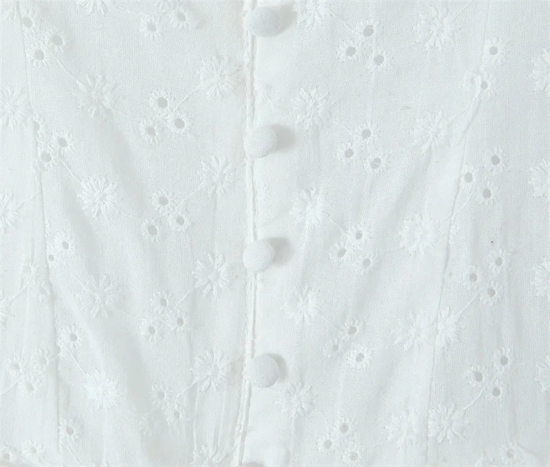 Белое летнее кружевное платье Эстелла momoluna