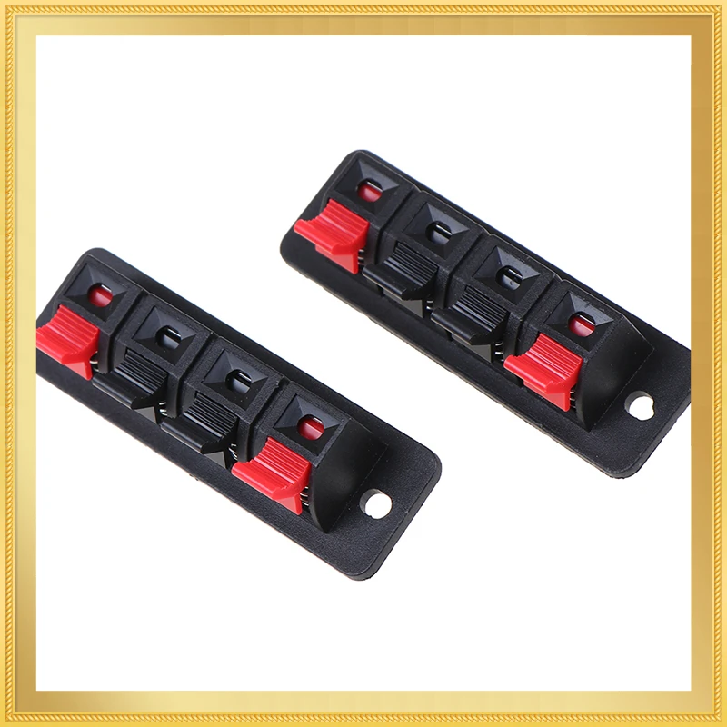 

Новинка, шт./партия, 4 устройства, нажимное гнездо, пружинная нагрузка, клеммы для аудио динамика, зажим для макетной платы