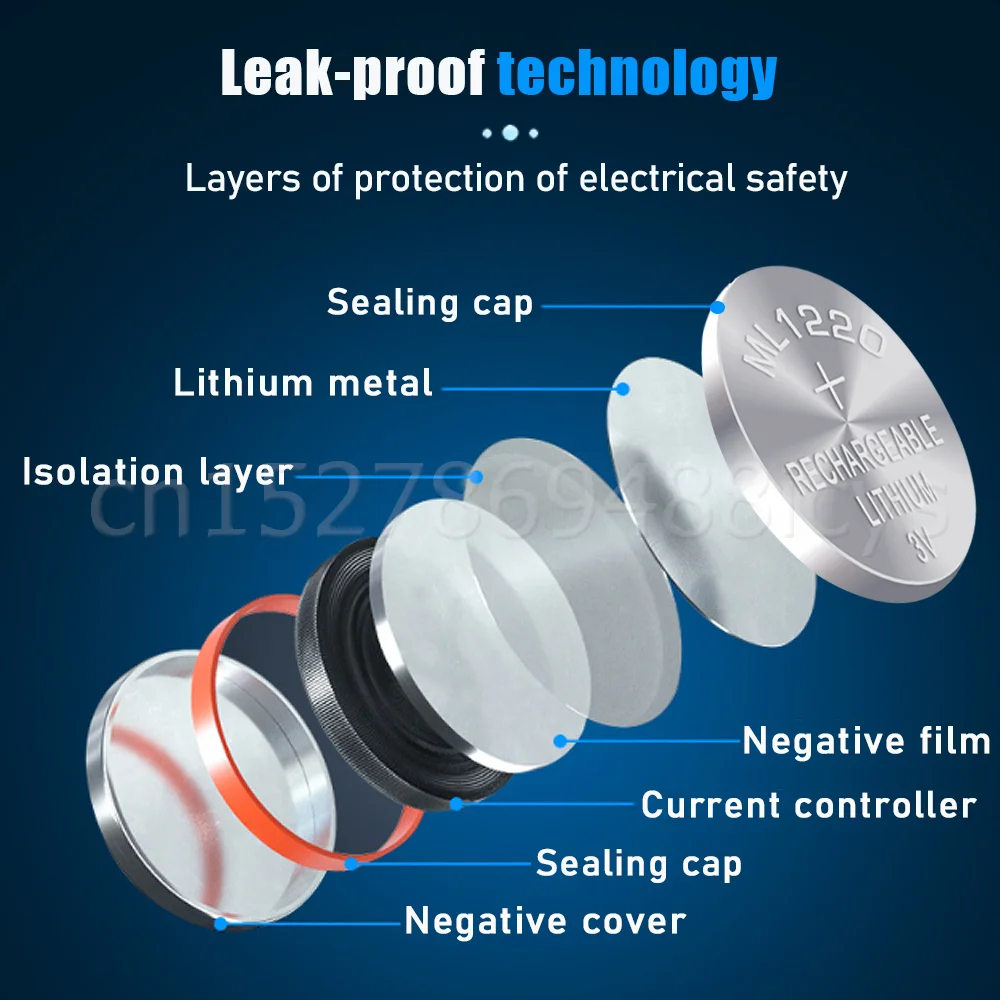 1-10PCS ML1220 ML 1220 3V 18mAh Lithium Rechargeable Battery For Toy Motherboard Remote CMOS RTC BIOS Back Up Button Coin Cell - купить по