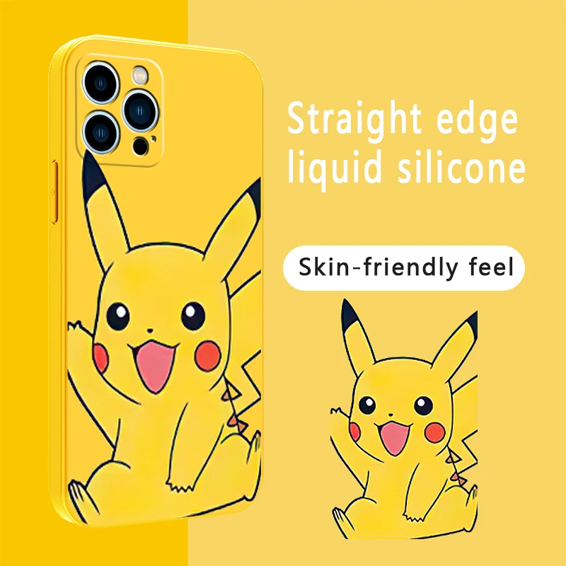 Чехол с покемоном Пикачу Дженни черепахой для iPhone 12 13 Pro Max Mini 11 X XR XS MAX SE2020 8 7 6 6S Plus