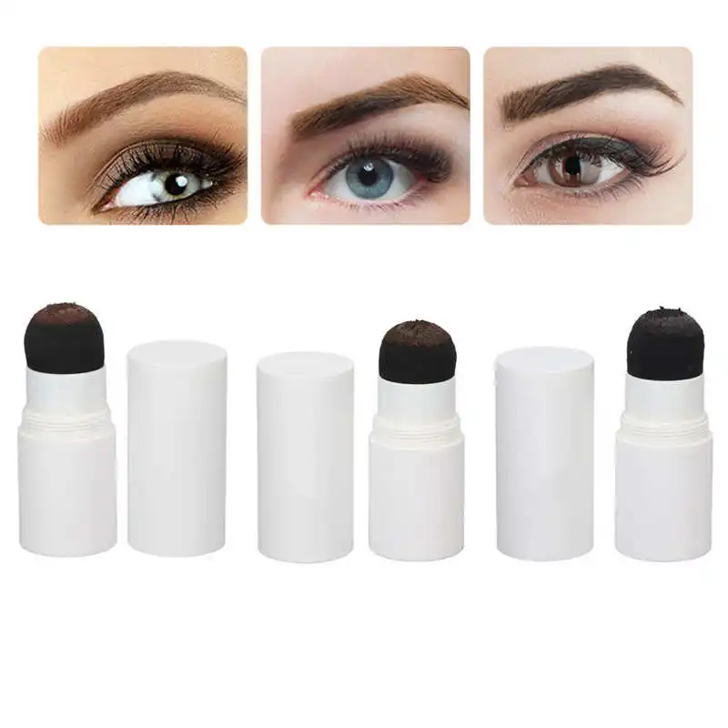 Easy Convenient One Step Eyebrow Stamp Shaping Kit Waterproof Powder Stamp with Eyebrow Definer Stencils Brush for Perfect Brow