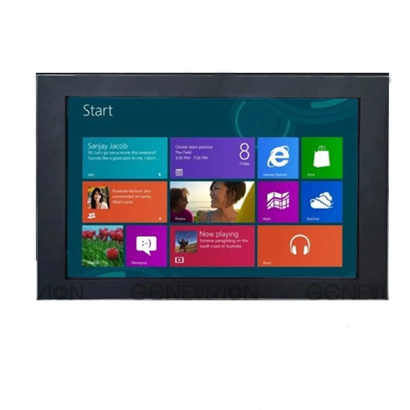 

15 inch indoor wall mounted or desktop advertising monitor multi touch tablet with system