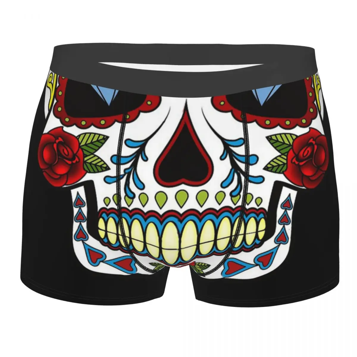 

Man Diamonds Mexican Skull Underwear Funny Boxer Shorts Panties Male Soft Underpants