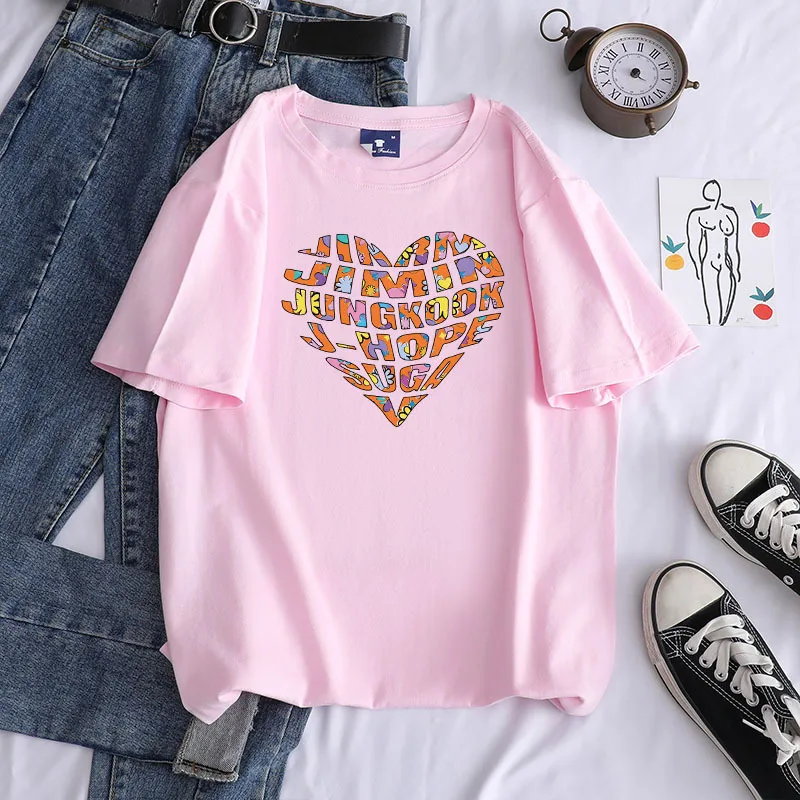 

PTD t shirts Cotton Jimin Jin RM Jungkook J-Hope Suga V Bangtan Boys t-Shirt Premium Quality Kpop Fans tees