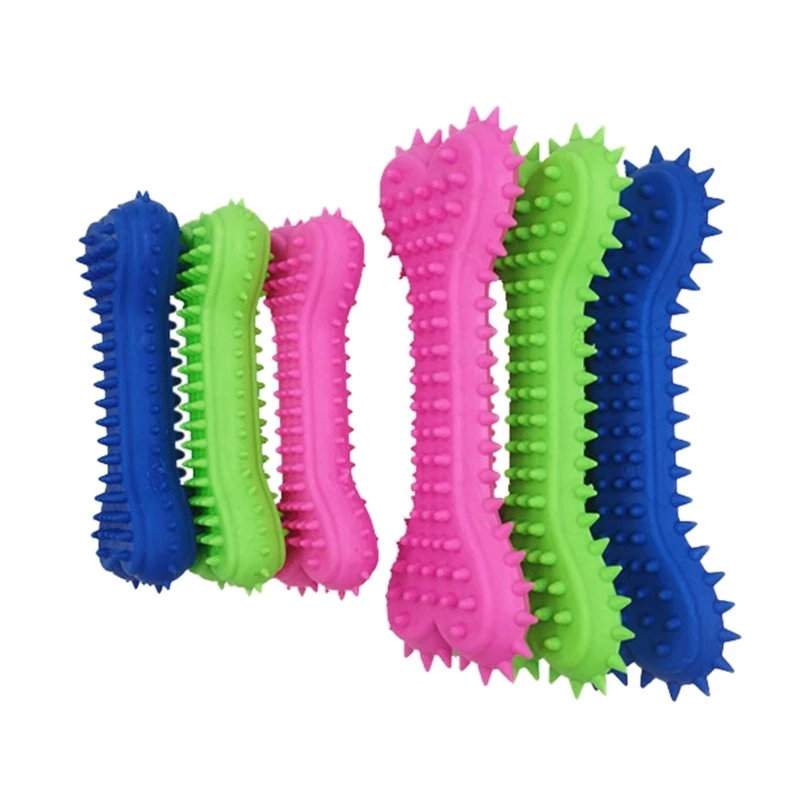 

3pcs Indestructible Dogs Molar Toy for Aggressive Chewer TPR Toy for Teeth Clean 6XDE