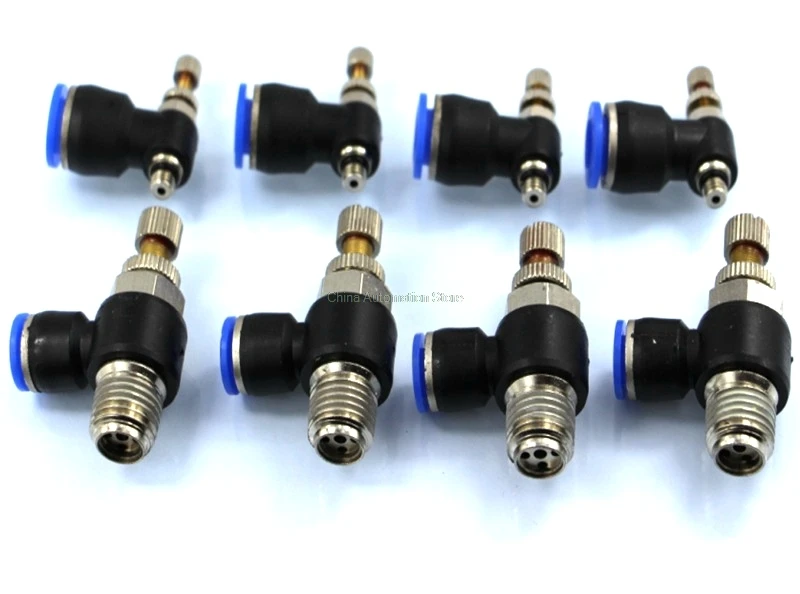 

10PCS/LOT Free shipping Pneumatic fitting SL6-1 1/8"-6mm Throttle valve pressure reduce control regulating SL6-01 SL8-01 SL6-02