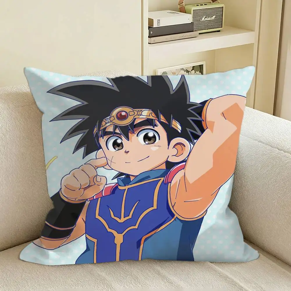 Классическая квадратная наволочка для диванной подушки в стиле манга Dragon Quest, однотонная, для гостиной, домашнего декора, чехол для подушки (art.: 3920db39b5e04) - 3920db39b5e04