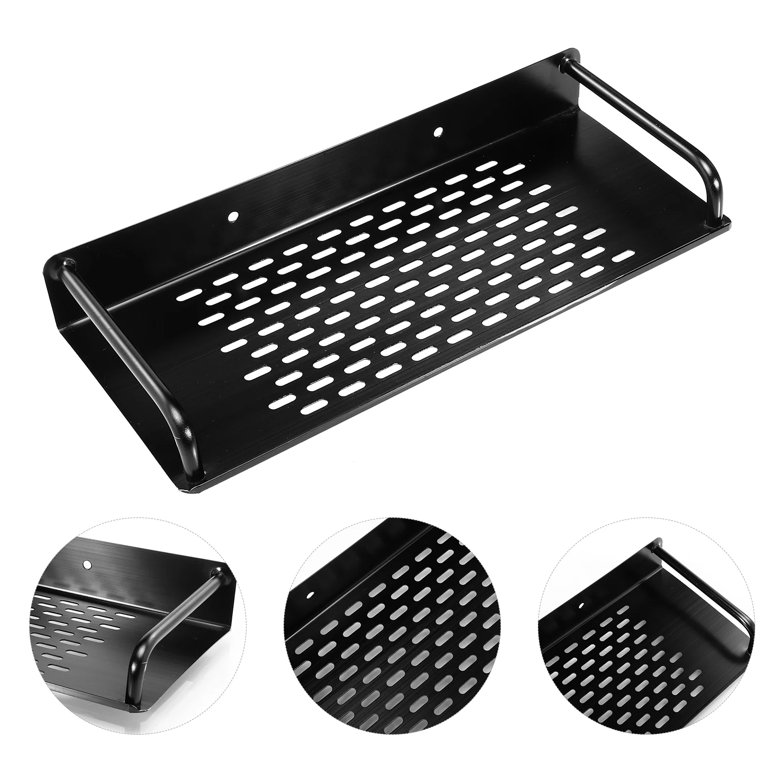 

Wall Storage Rack Shower Shelves White Shelfs Wall-mounted Hanging Caddy Accessories Bottle Holder Bathroom Shampoo