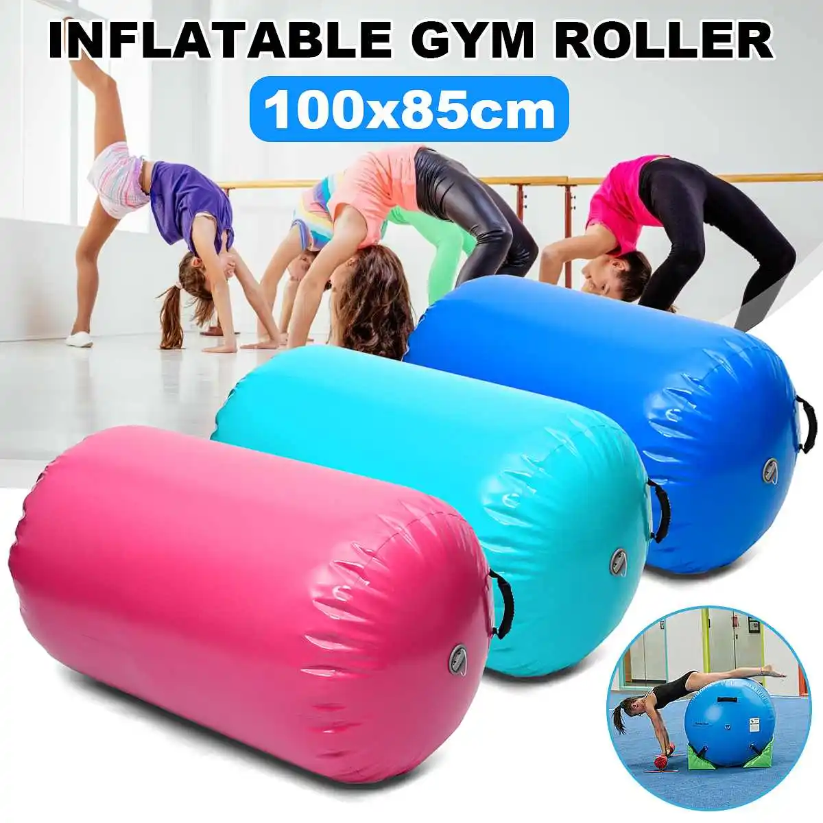 

Inflatable Gymnastics Air Mat Yoga Mat Pilates Exercise Tapete Gymnastics Dance Mats Yoga Gym Supply 100x85cm