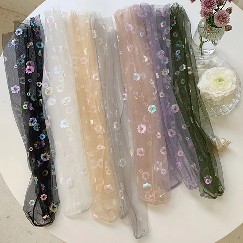 Женские Ультратонкие Тюлевые Носки С Цветочным Узором