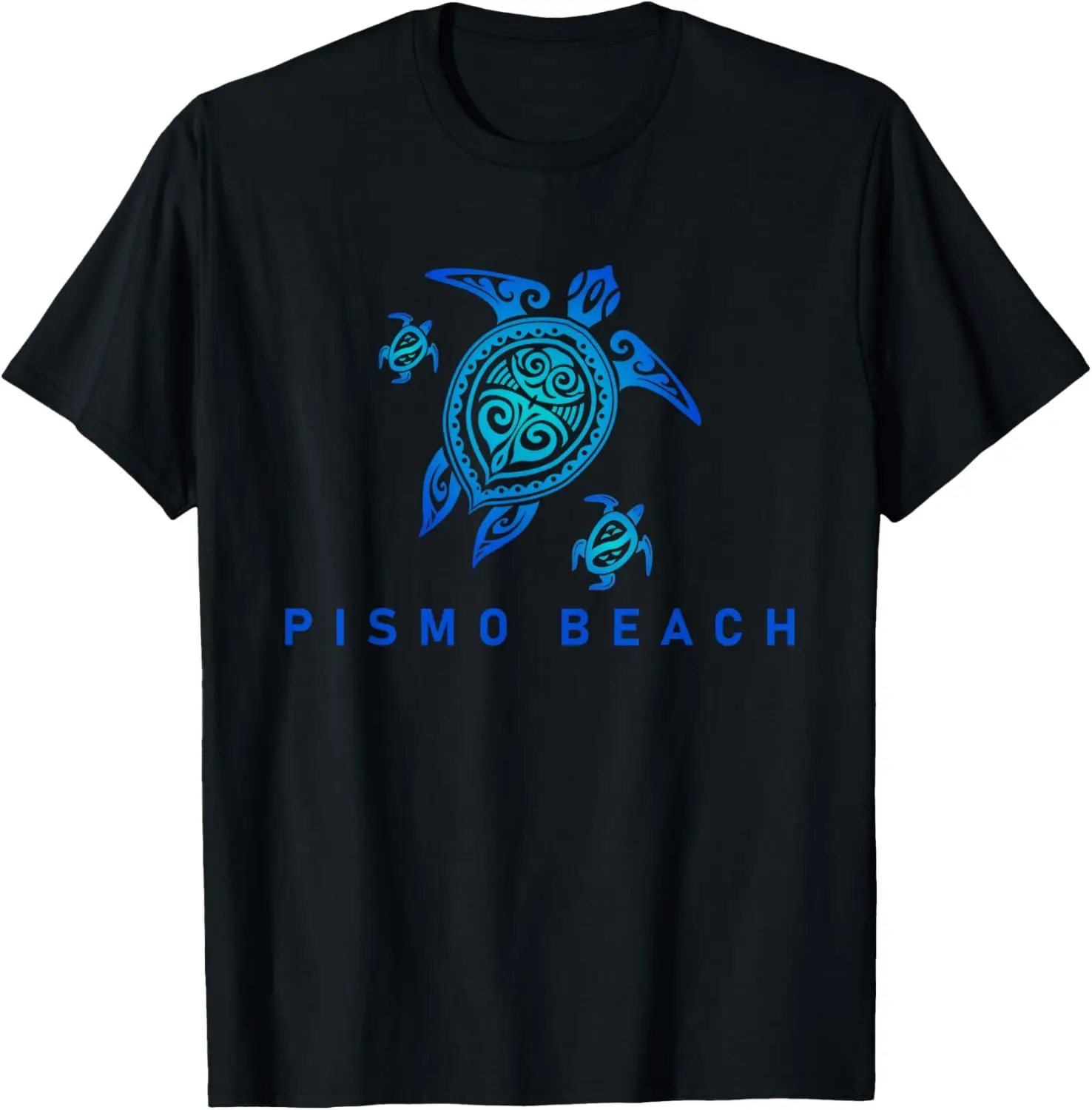 Фото Футболка Pismo Beach California Футболка Sea Blue Tribal Turtle №1